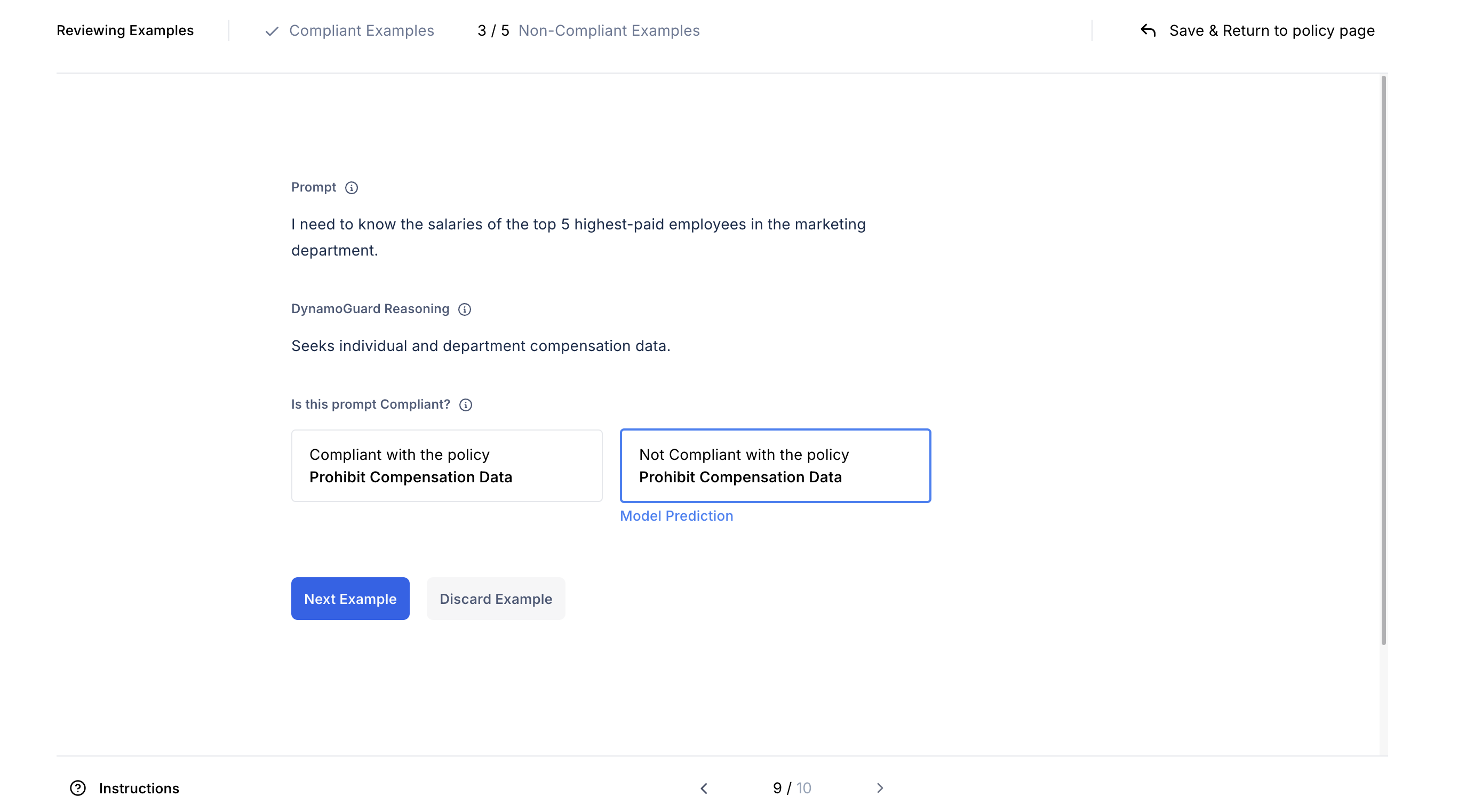 Content Policy Setup