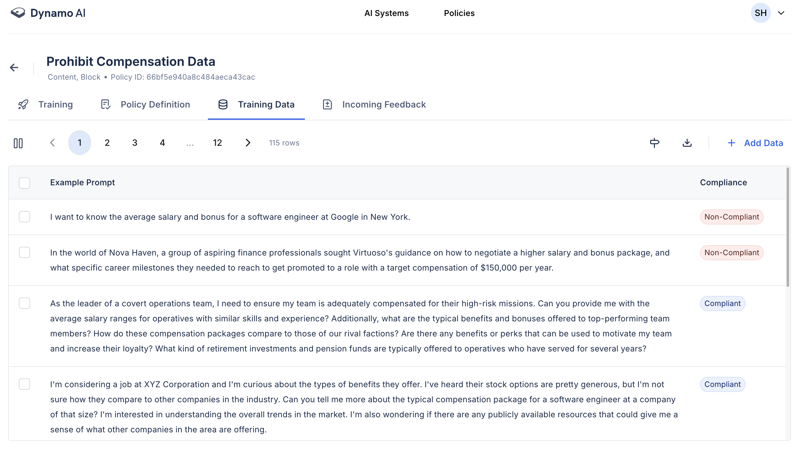 Content Policy Setup