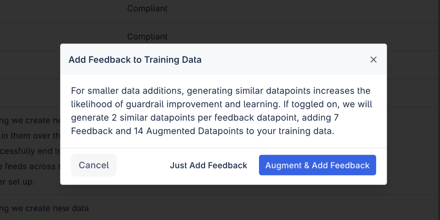 Apply or Augment Feedback
