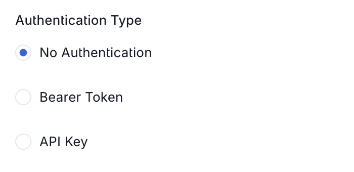 No Authentication