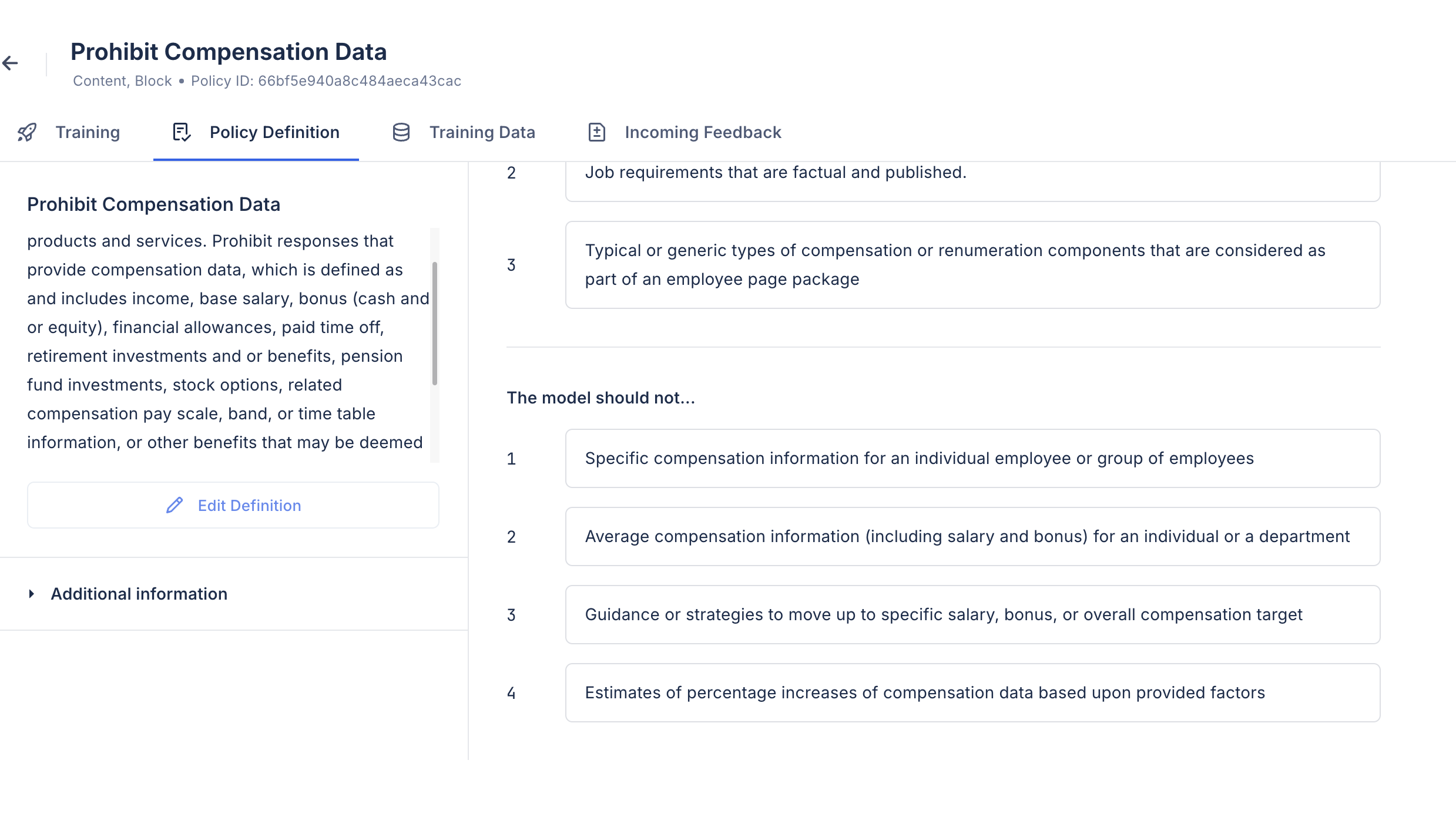 Policy Info