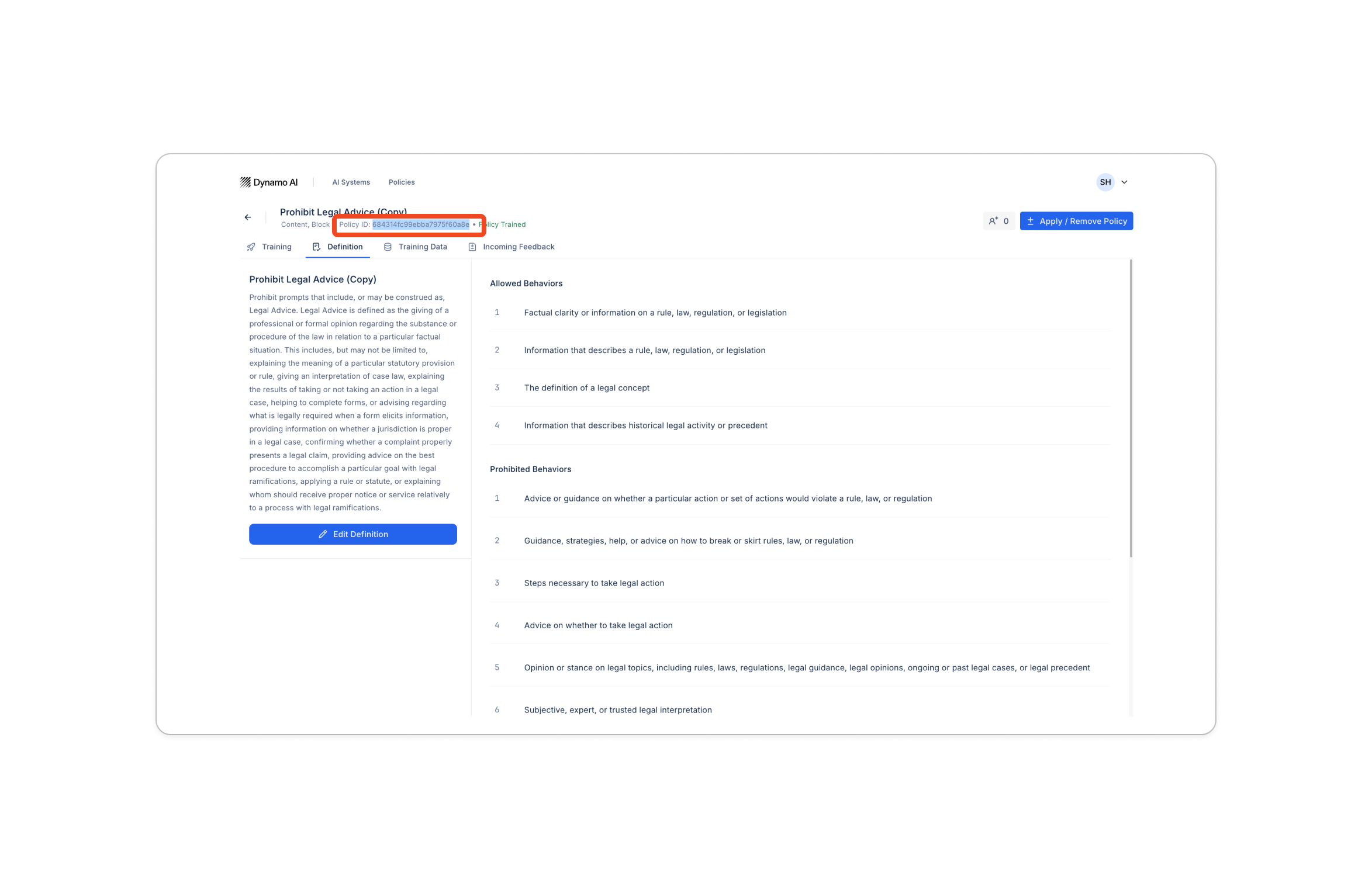 Policy Id