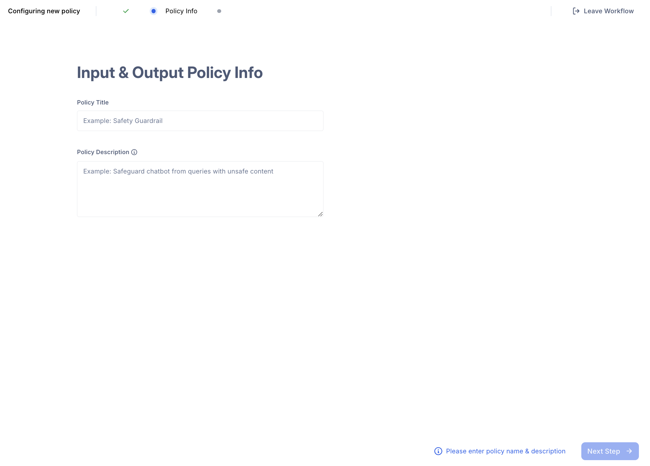 Toxicity Policy Setup